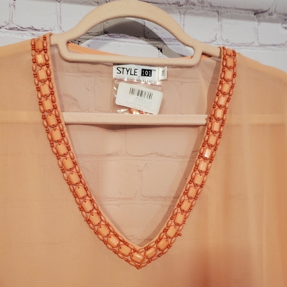 NEW! Style 101 Beaded Swimsuit Coverup - Picture 2 of 7